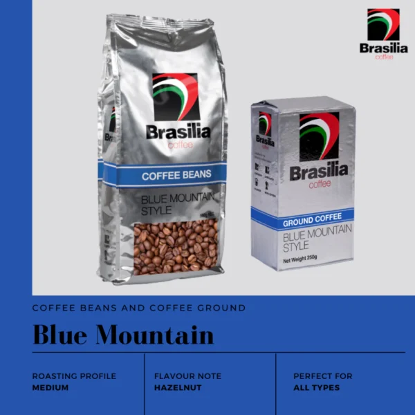 my-11134207-7r98y-lmh4k6fkvjbq43.webp Brasilia Coffee Ground Brick Pack Blue Mountain 250g 100 Arabica Coffee Powder