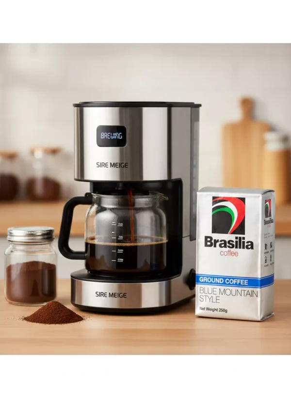 my-11134208-820le-mjxxlovys3r7d6.webp Brasilia Coffee Ground Brick Pack Blue Mountain 250g 100 Arabica Coffee Powder